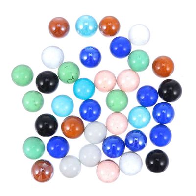 ABOOFAN 30pcs Colorful Glass Marbles Decorative Glass Balls for Fish Tank and Play Non-breakable Crystal Sphere Orbs Vibrant Mixed Colors for Home Decor and Gift