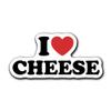 (3 Pcs) I Love Cheese Heart Vinyl Sticker 2" view 1