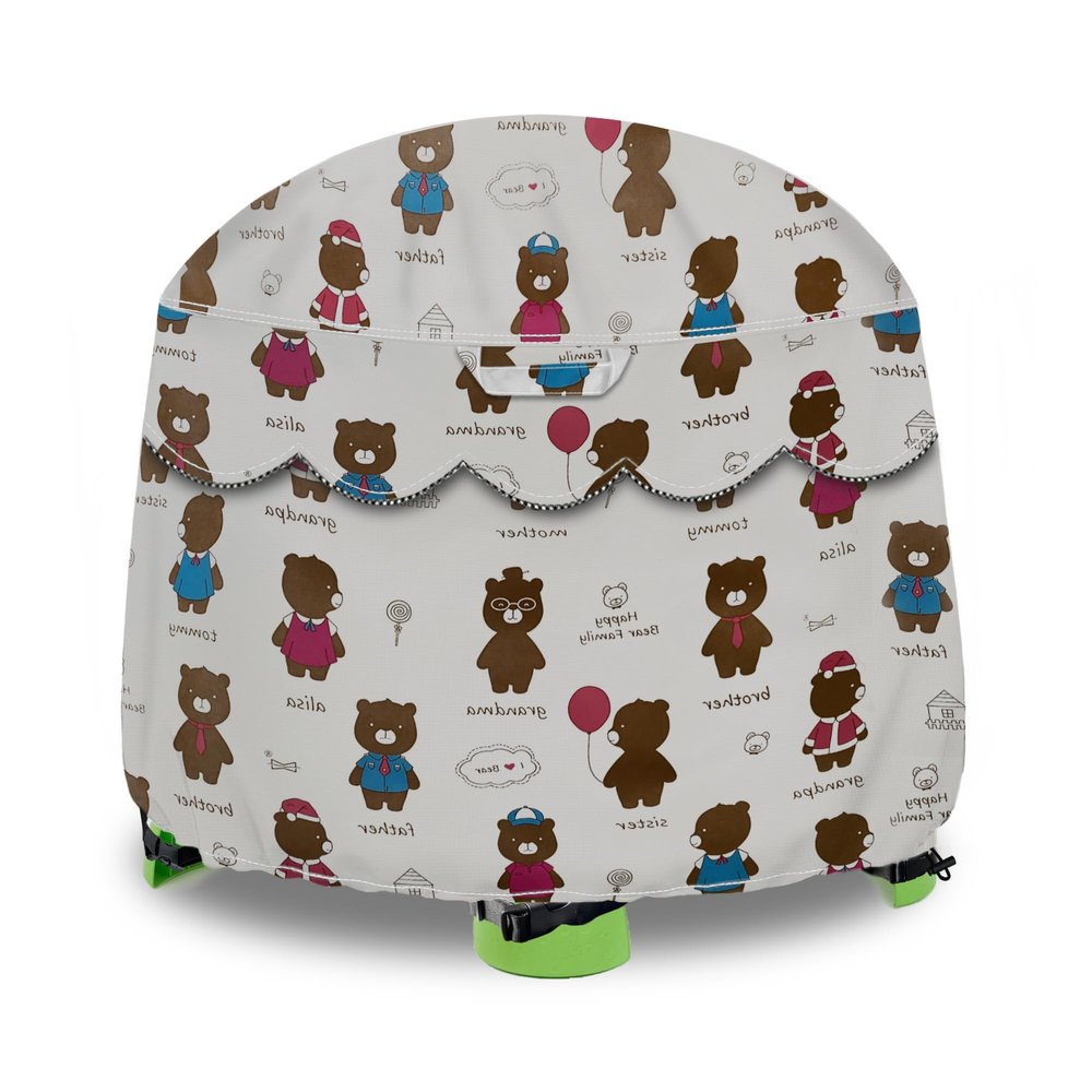 Water Table Cover for Little Tikes Fish 'n Splash Waterproof Outdoor Toy , Dustproof UV Resistant Protector, Fits 34"D x 20"H Kids Water Play Table (Bear Pattern, Cover Only)