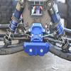 Aluminium Alloy Front + Rear tie bar Mount Bumper 9535 9536 for Traxxas 1/8 Sledge Monster Truck 95076-4 - Blue view 4