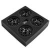 4PCS 2.2'' Aluminum Beadlock Wheel Rim Hub OD 65MM Hex 12MM RC Parts for 1/10 AXIAL SCX10 D90 TRAXXAS TRX4 RC Crawler Car, Black view 1