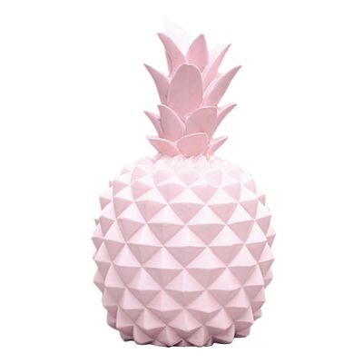 Gumney Resin Pineapple Piggy Bank, Pineapple Coin Bank Decorative Money Bank Resin Money Box Home Ornament Decoration,Pink-L