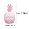Gumney Resin Pineapple Piggy Bank, Pineapple Coin Bank Decorative Money Bank Resin Money Box Home Ornament Decoration,Pink-L view 2