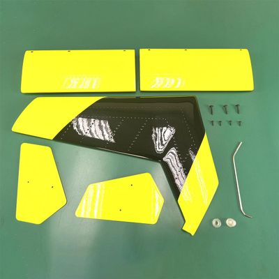 PurAr Helicopter Parts for Roban 800 Size Fuselage Mechanical Parts Model - (Tail Wing Set), Black