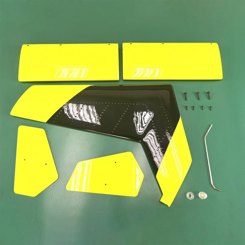 PurAr Helicopter Parts for Roban 800 Size Fuselage Mechanical Parts Model - (Tail Wing Set), Black