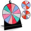 6" Spinning Prize Wheel, 3 Pcs Heavy Duty Spinning Wheel for Prizes with Stand - 9, 10, 12 Slots Color Tabletop Roulette Spinner Wheel of Fortune Spinning Game for Carnival, Tradeshow, Classroom view 1