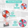 6" Spinning Prize Wheel, 3 Pcs Heavy Duty Spinning Wheel for Prizes with Stand - 9, 10, 12 Slots Color Tabletop Roulette Spinner Wheel of Fortune Spinning Game for Carnival, Tradeshow, Classroom view 3