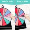 6" Spinning Prize Wheel, 3 Pcs Heavy Duty Spinning Wheel for Prizes with Stand - 9, 10, 12 Slots Color Tabletop Roulette Spinner Wheel of Fortune Spinning Game for Carnival, Tradeshow, Classroom view 4