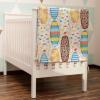 Boho Surfboard Baby Blankets for Boys Girls Beach Surfing Soft Flannel Swaddle Blankets Colorful Surfboard Receiving Blanket Newborn Nursery Toddler Bed Blanket Crib Cover Playmat Beige 60x80 view 3