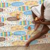 Boho Surfboard Baby Blankets for Boys Girls Beach Surfing Soft Flannel Swaddle Blankets Colorful Surfboard Receiving Blanket Newborn Nursery Toddler Bed Blanket Crib Cover Playmat Beige 60x80 view 4