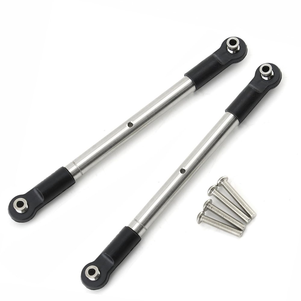 2PCS Stainless Steel Front Steering Adjustable Tie Rod for TRAXXAS 1/10 MAXX with WideMAXX 4x4 RC Truck Car Repairing