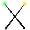 Maikoi Light Up Magic Wizard Wand with Sounds & 4 Color Lights Illuminating Witch Toys for Kids Cosplay Party Birthday Gift, Black, 2PCS view 1
