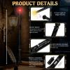 Maikoi Light Up Magic Wizard Wand with Sounds & 4 Color Lights Illuminating Witch Toys for Kids Cosplay Party Birthday Gift, Black, 2PCS view 2