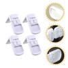 VICASKY 8pcs Childproof Locks for Fridges Cabinets Right Angle Safe Latch for Boy Girl Easy to Install Adhesive Strips Hidden Press Safety Locks view 2