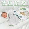 Rucekia Custom Name Dinosaur Baby Boys Crib Bedding Set: Personalized 3 Piece Soft Crib Bedding Set for Toddlers, Personalized Infant Gifts Light Green Crib Sets with Soft Crib Sheet view 4