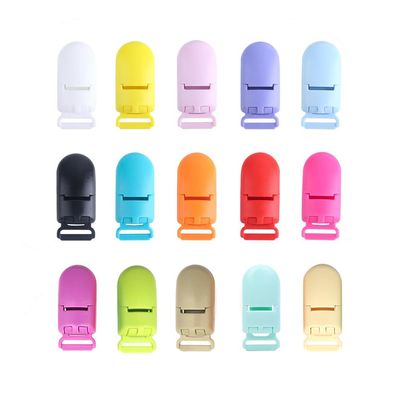 15Pcs Pacifier Clip Holder Plastic Baby Binky Clips for DIY Dummy Teether -Keep Pacifiers and Mittens Secure with Paci Clip Mix 15 Colors