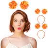 2 Pieces Pom Pom Head Bopper-Yarn Spings Pom Headwear Party Headband for Adults and Kids (Orange) view 1