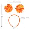 2 Pieces Pom Pom Head Bopper-Yarn Spings Pom Headwear Party Headband for Adults and Kids (Orange) view 4
