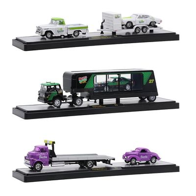 M2 Auto Haulers 3 Sodas Set of 3 Pieces Release 13 1/64 Diecast Models 56000-TW13, Purple
