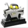 1957 Chevy 210 Hardtop Colonial Cream and Black with Graphics Limited Edition to 7000 Pieces Worldwide 1/24 Diecast Model Car by M2 40300-87A view 1