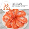BESTonZON Simulated Shrimp Props Set of 5 Realistic Toy Shrimp for Kids Pretend Play Educational Food Props Photography and Home Decor view 4
