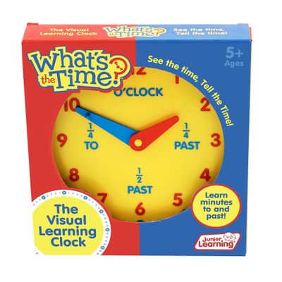 Junior Learning Geared Clock - Manual Educational Time Teacher for Kids