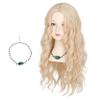 Cosela Kids Long Blonde Wavy Wig with Necklace Girls Cosplay Halloween Wig view 1