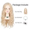 Cosela Kids Long Blonde Wavy Wig with Necklace Girls Cosplay Halloween Wig view 2