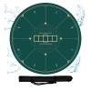 CONTINUE 47 x 47 Inch Poker Table Mat 8 Players Texas Hold'em Poker Mat Professional Poker Mat Anti-Slip Rubber Poker Table Top Layout with Carrying Bag for Poker Games, Blackjack, Casino view 1