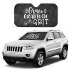 vroos Grace Gratitude and Grit Front Windshield Shade Foldable Car Windshield Sunshade Blocks Uv Rays Keep Vehicle Cool Small, White view 3