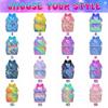 M YESCUSTOM Custom Diaper Bag Backpack for Girls Boys Large Capacity with Pockets Gradient Pink Blue Personalized Baby Diaper Bags for Mom Waterproof Nappy Baby Bag with Name Mothers Day Gift view 2