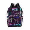 M YESCUSTOM Custom Diaper Bag Backpack for Girls Boys Large Capacity with Pockets Gradient Pink Blue Personalized Baby Diaper Bags for Mom Waterproof Nappy Baby Bag with Name Mothers Day Gift view 4