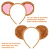 EVERMARKET Plush Monkey Ears Headband Horns Headband,Halloween Christmas Festival Theme Party Animal Cosplay Costume Headwear (Monkey) view 3