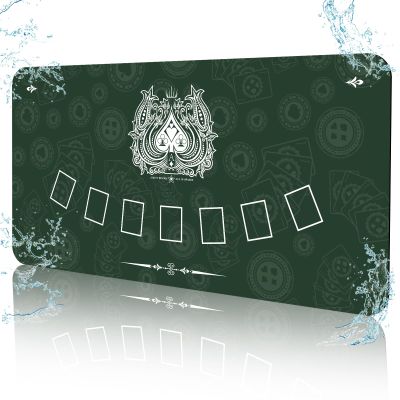 FURUISEN 70" x 35" Waterproof Poker Table Mat, Super Soft Texas Hold'em Poker Mat with Smooth Premium Surface,Portable Zipper Handbag for Parties, Home Entertainment, Blackjack/Casino Game Night