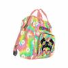 Custom Name Diaper Bag Customized Baby Flower Pink Mommy Nappy Bags with Multi Pocket & Large Capacity Personalized Nappy Changing Bag Nursing Mommy Daypack with Multi Pockets for New Mom view 3