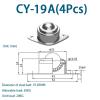 4Pcs CY12 to CY19 Carbon Steel Ball Universal Wheel Household Tables Chairs Or Industry Material Mobile Conveyor Pulley Parts (Color : 4Pcs CY19) view 2