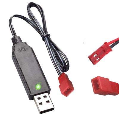 3.7V USB Charger Cable with JST 2 Pin Plug Compatible for RC Car, Plane, Tank, Boat and Other Remote Control Toys - Universal 3.7V Lipo Battery