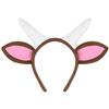 EVERMARKET Plush Animal Ears Headband Horns Headband,Halloween Christmas Festival Theme Party Animal Cosplay Costume Headwear (Goat) view 1