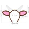 EVERMARKET Plush Animal Ears Headband Horns Headband,Halloween Christmas Festival Theme Party Animal Cosplay Costume Headwear (Goat) view 2