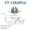4Pcs CY12 to CY19 Carbon Steel Ball Universal Wheel Household Tables Chairs Or Industry Material Mobile Conveyor Pulley Parts (Color : 4Pcs CY12) view 2