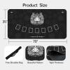 FURUISEN 70" x 35" Waterproof Poker Table Mat, Super Soft Texas Hold'em Poker Mat with Smooth Premium Surface,Portable Zipper Handbag for Parties, Home Entertainment, Blackjack/Casino Game Night view 3