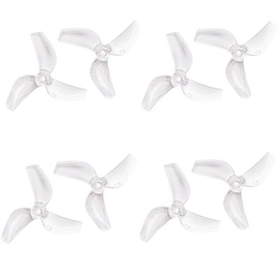 Gemfan 4Pairs 1219S Propeller 3-Blade CW CCW Paddle for RC Drone Quadcopter Replacement DIY Part (Transparent)