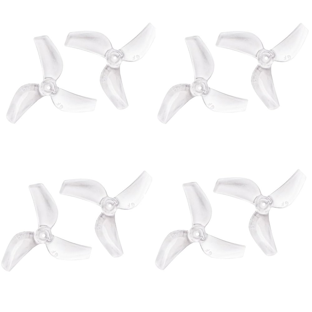 Gemfan 4Pairs 1219S Propeller 3-Blade CW CCW Paddle for RC Drone Quadcopter Replacement DIY Part (Transparent)