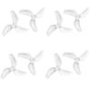 Gemfan 4Pairs 1219S Propeller 3-Blade CW CCW Paddle for RC Drone Quadcopter Replacement DIY Part (Transparent) view 1