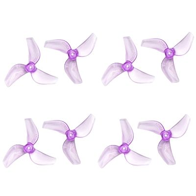 Gemfan 4Pairs 1219S Propeller 3-Blade CW CCW Paddle for RC Drone Quadcopter Replacement DIY Part (Clear Purple)