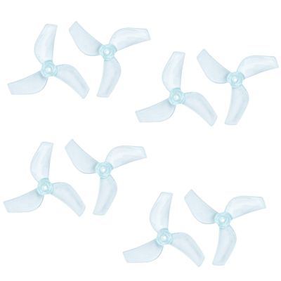 Gemfan 4Pairs 1219S Propeller 3-Blade CW CCW Paddle for RC Drone Quadcopter Replacement DIY Part (Clear Blue)