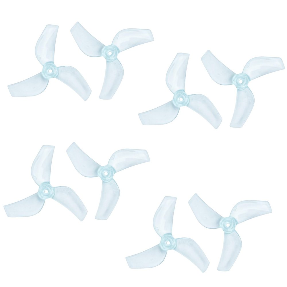 Gemfan 4Pairs 1219S Propeller 3-Blade CW CCW Paddle for RC Drone Quadcopter Replacement DIY Part (Clear Blue)