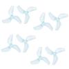 Gemfan 4Pairs 1219S Propeller 3-Blade CW CCW Paddle for RC Drone Quadcopter Replacement DIY Part (Clear Blue) view 1