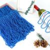 12 PCS Blue Bead Necklace, Blue Mardi Gras Beads Christmas Necklaces, 33" 4th of July Patriotic Beads Necklaces, Parade Throw Accessories for Independence Day Mardi Gras Hanukkah Pirate Party view 3