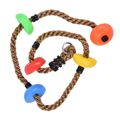 6ft Climbing Rope, Strong Rope with 5 X Climbing Pieces, Play Set for Backyard Front Yard,Outdoor Swing